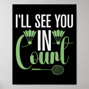 Its In My Dna Badminton Shuttle Racket Badminton P Poster