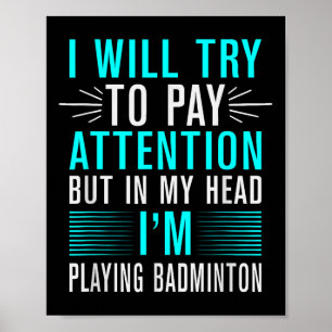 Its In My Dna Badminton Shuttle Racket Badminton P Poster