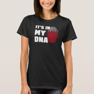 It's In My DNA Bahrain Flag Fingerprint Men Women T-Shirt