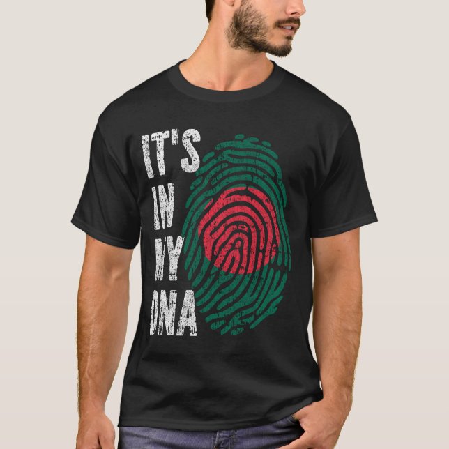 IT'S IN MY DNA Bangladesh Flag Men Women Kids T-Shirt (Front)