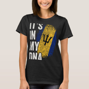 ITS IN MY DNA Barbados Flag Barbadian Roots Pride T-Shirt