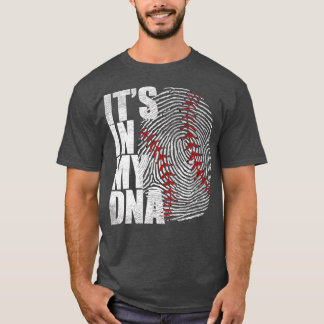 Its In My DNA Baseball Lover Funny Baseball Finger T-Shirt