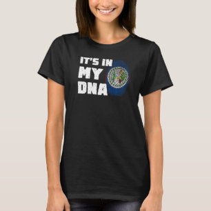 It's In My DNA Belize Flag Fingerprint Men Women T-Shirt