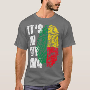 ITS IN MY DNA Benin Flag Boy Girl Gift T-Shirt