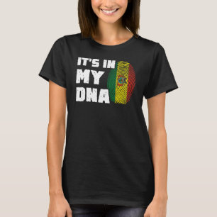 It's In My DNA Bolivia Flag Fingerprint Men Women T-Shirt