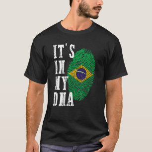 It's In My DNA Brazil Brazilian Flag Heritage Men T-Shirt