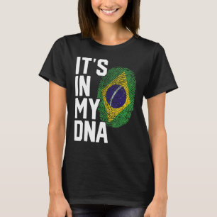 IT'S IN MY DNA Brazil Brazilian Flag Heritage Root T-Shirt
