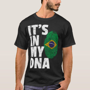 It's In My Dna Brazil Brazilian Flag Pride T-Shirt