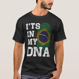 It's In My DNA Brazilian Fingerprint Proud Brazil T-Shirt