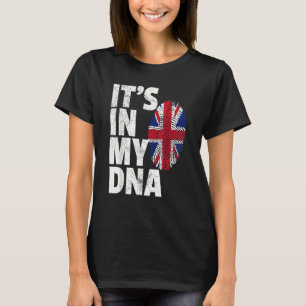 It's In My Dna British Flag England Uk Britain T-Shirt