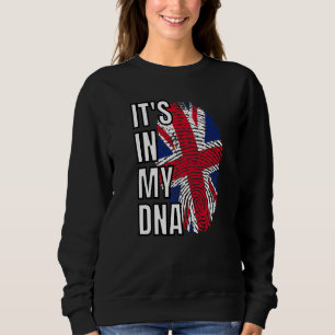 Its In My Dna British Flag United Kingdom Fingerpr Sweatshirt