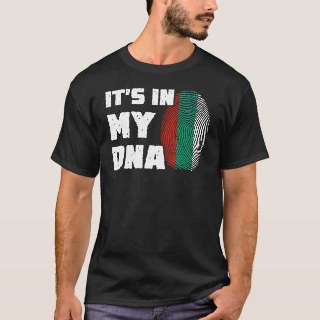 It's In My DNA Bulgaria Flag Fingerprint Men Women T-Shirt (Front)