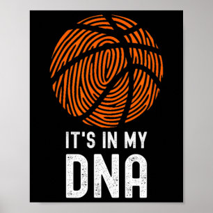 It's In My Dna Bysketbyll Player Byll Game Fun Bys Poster