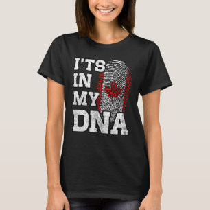 It's In My DNA Canadian Fingerprint Proud Canada F T-Shirt