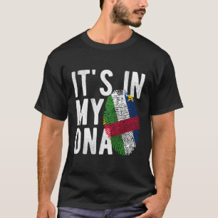 It'S In My Dna Central African Republic Flag Finge T-Shirt