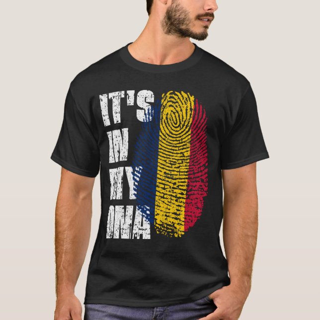 IT'S IN MY DNA Chad Flag Boy Girl Gift T-Shirt (Front)