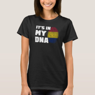 It's In My DNA Chad Flag Fingerprint Men Women T-Shirt