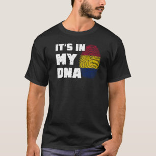 It's In My DNA Chad Flag Fingerprint Men Women T-Shirt