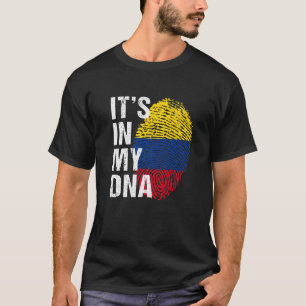 It's in My DNA colombian Pride  colombia Flag men  T-Shirt
