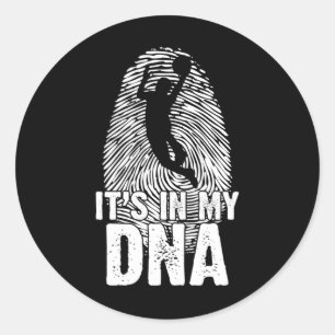 It's In My Dna Cool Sports Basketball Player Famil Classic Round Sticker