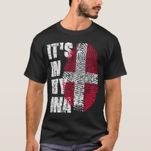IT'S IN MY DNA Denmark Flag Boy Girl Gift T-Shirt
