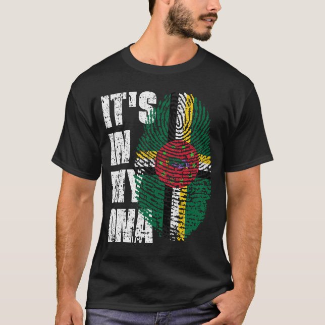 IT'S IN MY DNA Dominica Flag Boy Girl Gift T-Shirt (Front)