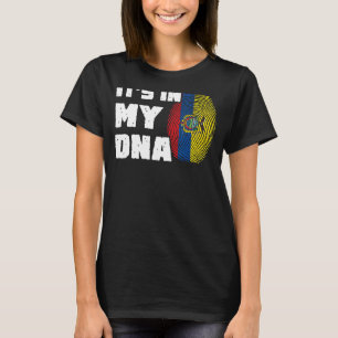 It's In My DNA Ecuador Flag Fingerprint Men Women T-Shirt