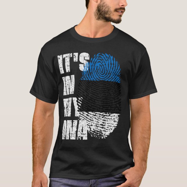 IT'S IN MY DNA Estonia Flag Boy Girl Gift T-Shirt (Front)