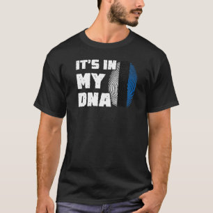 It's In My DNA Estonia Flag Fingerprint Men Women T-Shirt