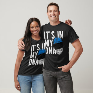 It's in my DNA Estonia Flag Fingerprints T-Shirt