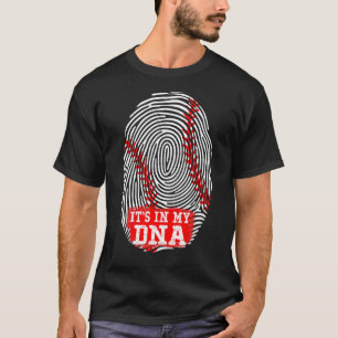 It's In My DNA Fingerprint Funny Baseball T-Shirt