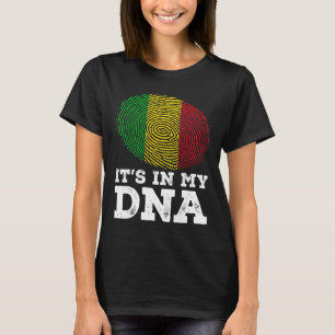 It's In My Dna Fingerprint Mali Flag Patriotic T-Shirt