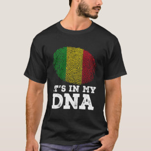 It's In My Dna Fingerprint Mali Flag Patriotic T-Shirt