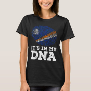 It's In My Dna Fingerprint Marshall Islands Flag P T-Shirt