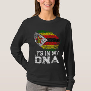 It's In My Dna Fingerprint Zimbabwe Flag T-Shirt