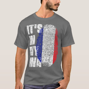 ITS IN MY DNA France Flag Boy Girl Gift T-Shirt