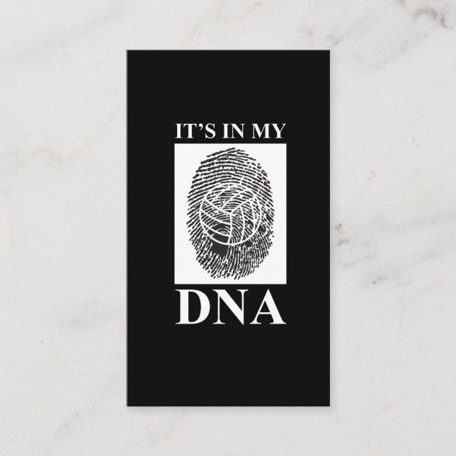 It's in my DNA - Funny volleyball Saying Business Card (Front)