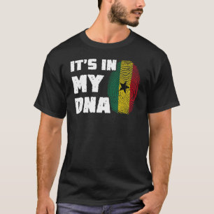 It's In My DNA Ghana Flag Fingerprint Men Women T-Shirt
