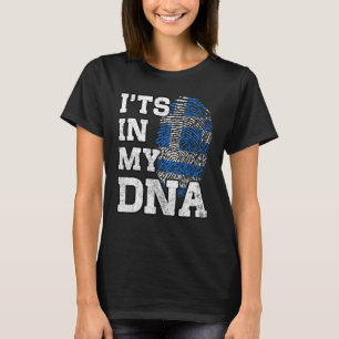 It's In My DNA Greek Fingerprint Proud Greece Flag T-Shirt
