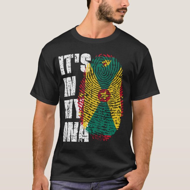 IT'S IN MY DNA Grenada Flag Boy Girl Gift T-Shirt (Front)