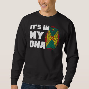 It's In My DNA Grenada Flag Fingerprint Men Women Sweatshirt