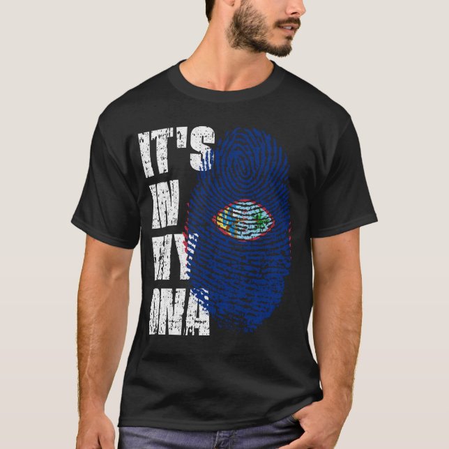 IT'S IN MY DNA Guam Flag Boy Girl Gift T-Shirt (Front)