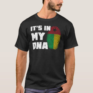 It's In My DNA Guinea Bissau Flag Fingerprint Men  T-Shirt