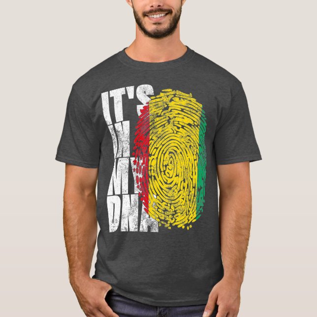 Its In My DNA Guinean African Gift Cool Flag T-Shirt (Front)