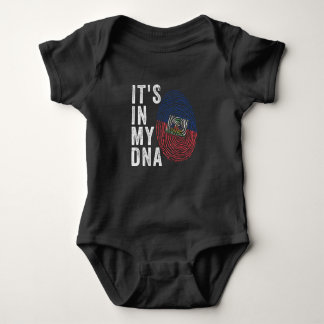 It's In My DNA - Haiti Flag Baby Bodysuit
