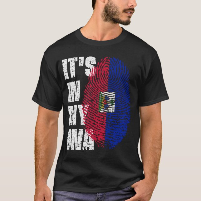 IT'S IN MY DNA Haiti Flag Boy Girl Gift T-Shirt (Front)