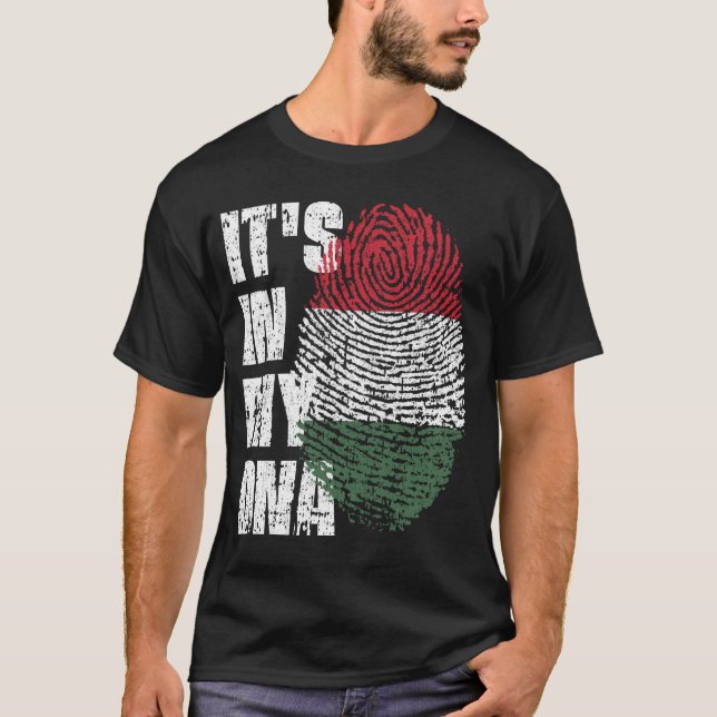 IT'S IN MY DNA Hungary Flag Boy Girl Gift T-Shirt (Front)