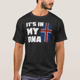 It's In My DNA Iceland Flag Fingerprint Men Women T-Shirt