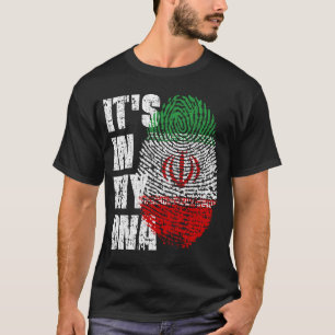 IT'S IN MY DNA Iran Flag Boy Girl Gift T-Shirt