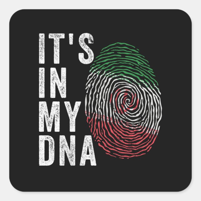 It's In My DNA - Iran Flag Square Sticker (Front)